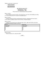 Đề kiểm tra học kỳ I môn lịch sử - Lớp 7 năm học 2012  2016